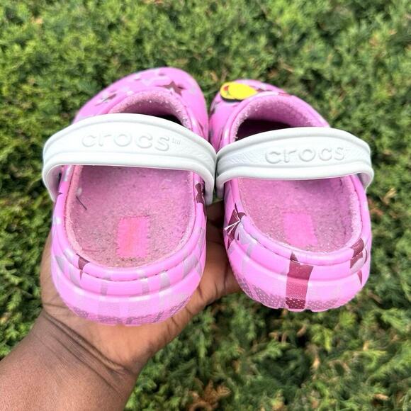 Crocs Kids Classic Lined Disco Dance Party Clogs‎  Size J 1 Pink Sandals - Picture 7 of 14